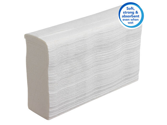 Handdoek Scott Slimfold 1laags 190x300mm wit