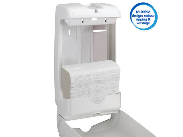 Handdoek Scott Slimfold 1laags 190x300mm wit
