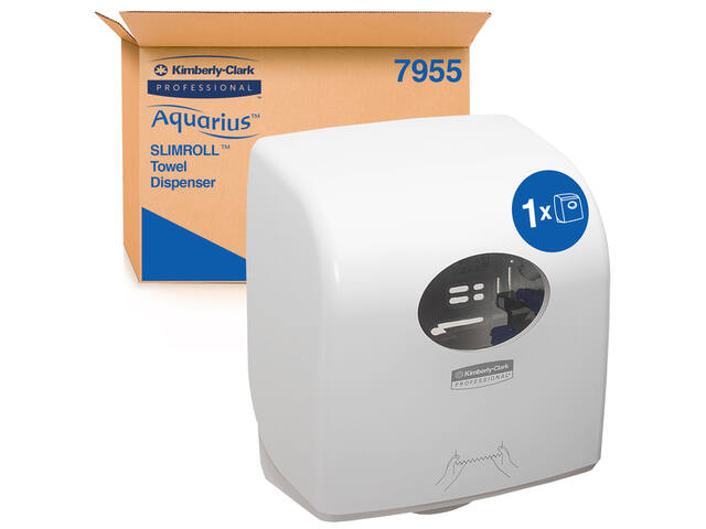 Handdoekroldispenser Kimberly Clark Slimroll wit