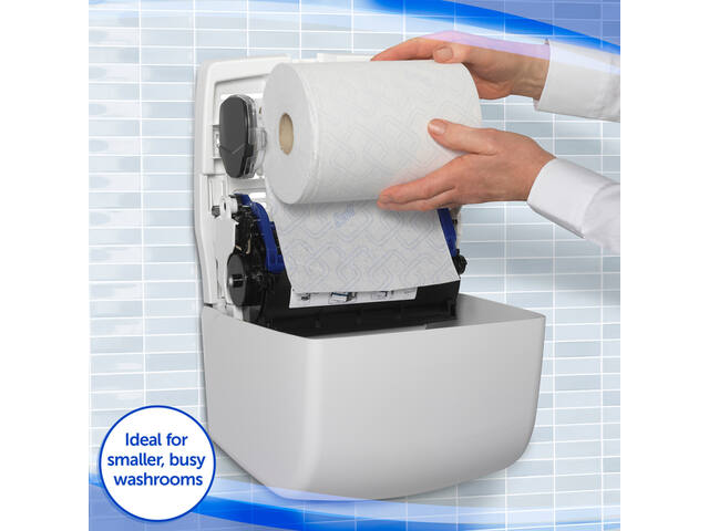 Handdoekroldispenser Kimberly Clark Slimroll wit