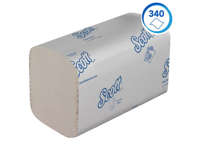 Handdoek Scott Essential 1laags 200x212mm wit