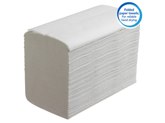 Handdoek Scott Essential 1laags 200x212mm wit