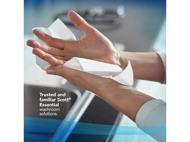 Handdoek Scott Essential 1laags 200x212mm wit