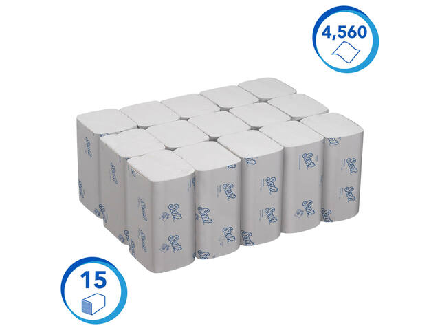 Handdoek Scott Control 1laags 200x210mm wit