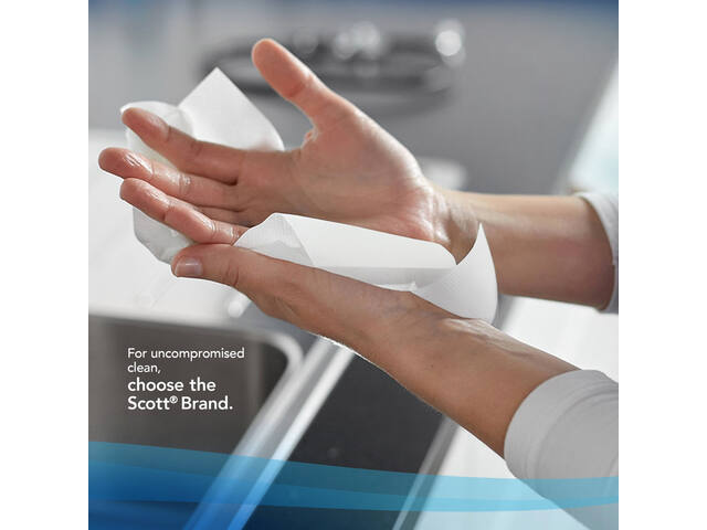 Handdoek Scott Control 1laags 200x210mm wit