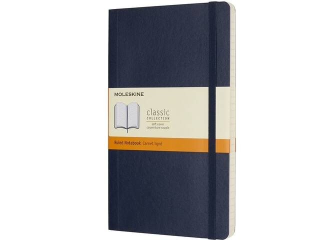 Notitieboek Moleskine large 130x210 ln sc sapp bl