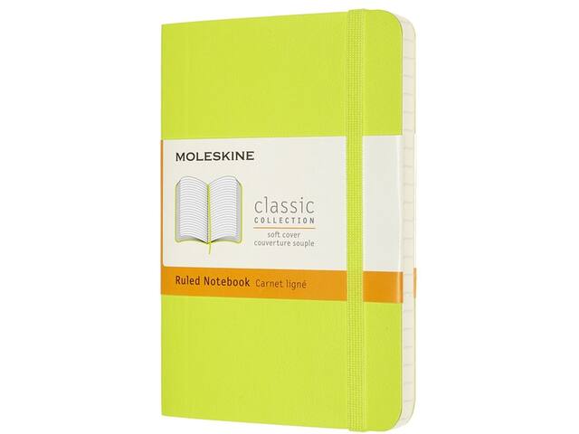 Notitieboek Moleskine pocket 90x140 ln sc lem gn