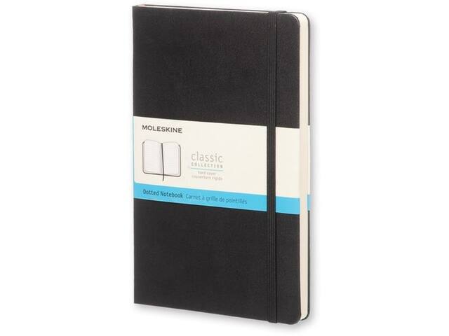 Notitieboek Moleskine large 130x210 dots hc zw