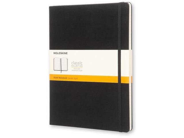 Notitieboek Moleskine XL 190x250 ln hc zw