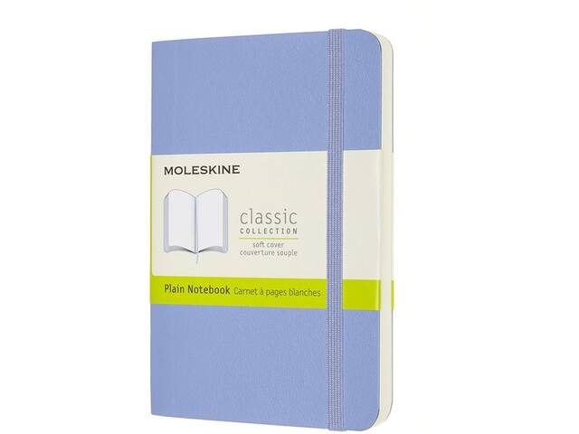 Notitieboek Moleskine pocket 90x140 blc sc hydr bl