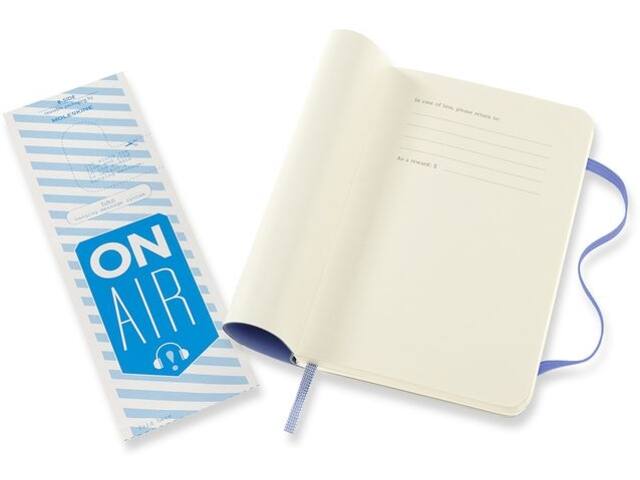 Notitieboek Moleskine pocket 90x140 blc sc hydr bl