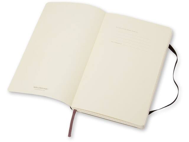 Notitieboek Moleskine large 130x210 ruit 5x5 sc zw