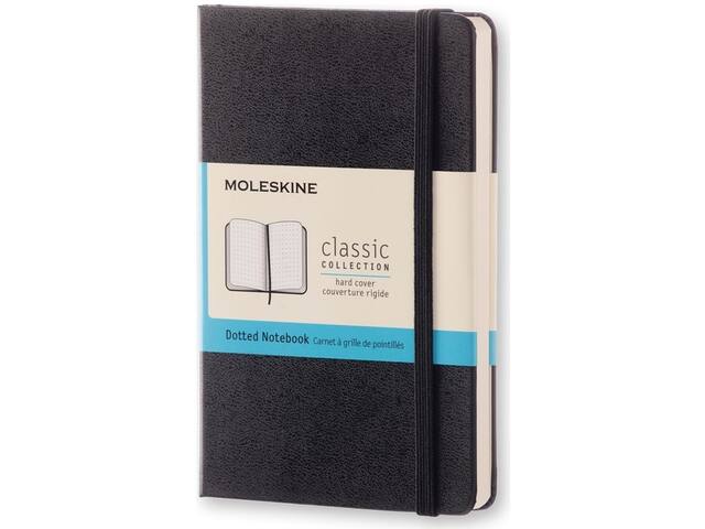 Notitieboek Moleskine pocket 90x140 dots hc zw