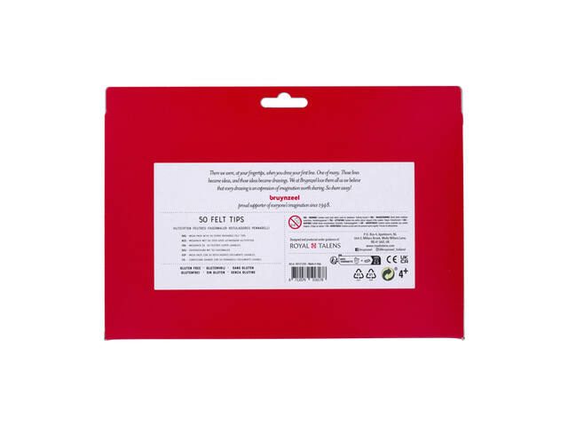 Viltstift Bruynzeel Kids assorti 50 stuks