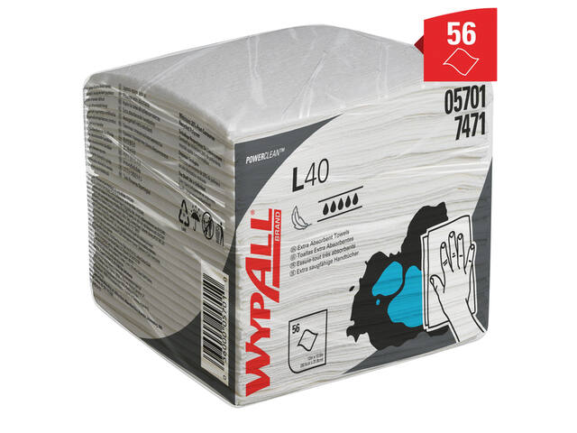 Reinigingsdoek WypAll L40 PowerClean wit 7471