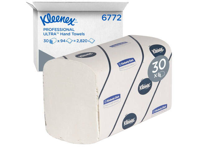 Handdoek Kleenex Ultra 2laags 215x415mm wit