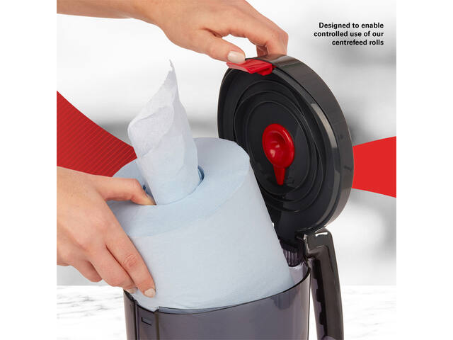 Poetspapierdispenser WypAll L10 draagbaar zwart