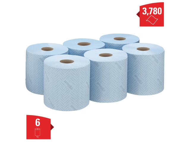 Poetspapier WypAll L10 GeneralClean blauw 7494