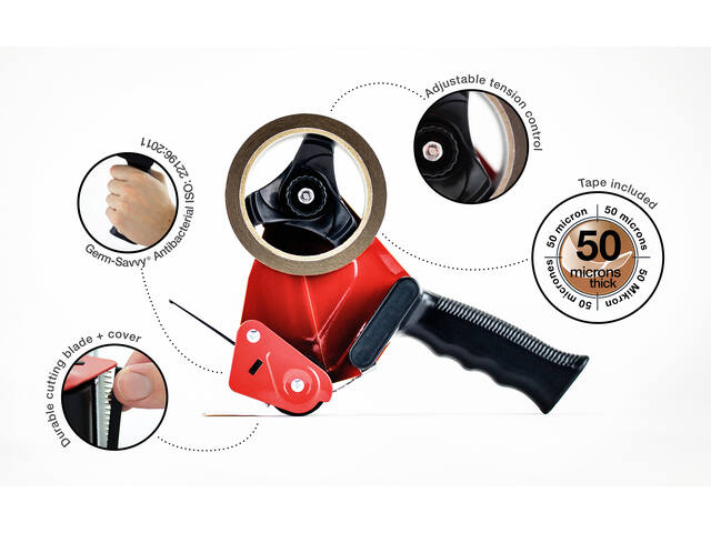 Tapedispenser Rapesco Germ-Savvy 960 bruine tape