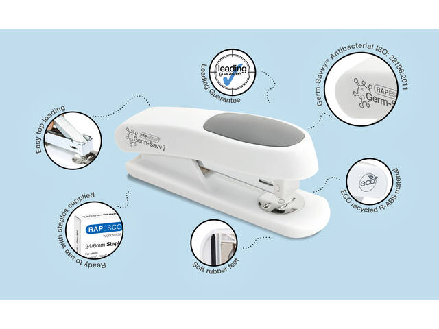 Nietmachine Rapesco Germ-Savvy Sting Ray wit