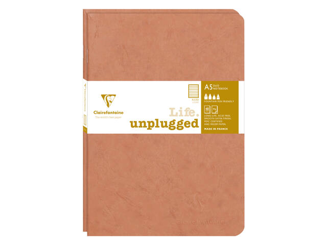 Schrift Clairefontaine A5 lijn 96pag 90gr br 2st