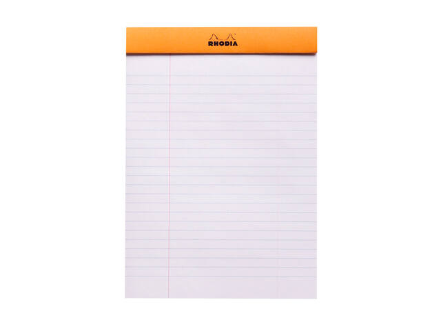 Schrijfblok Rhodia A5 lijn 80vel 80gr kantln or
