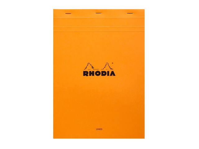 Schrijfblok Rhodia A4 lijn 80vel 80gr or