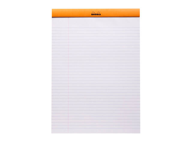 Schrijfblok Rhodia A4 lijn 80vel 80gr or