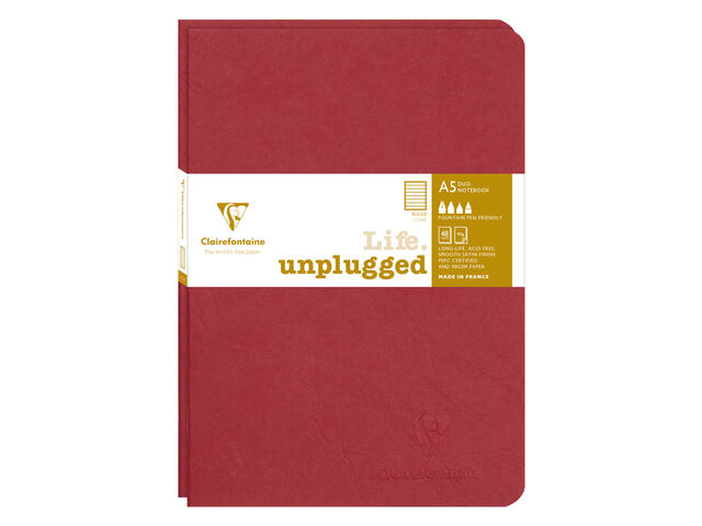 Schrift Clairefontaine A5 lijn 96pag 90gr rd 2st