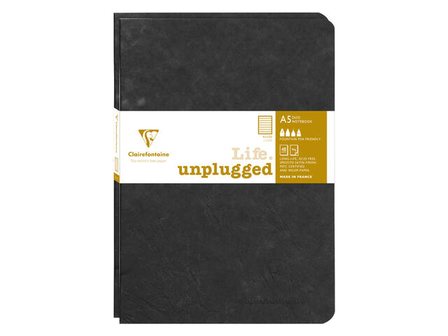 Schrift Clairefontaine A5 lijn 96pag 90gr zw 2st