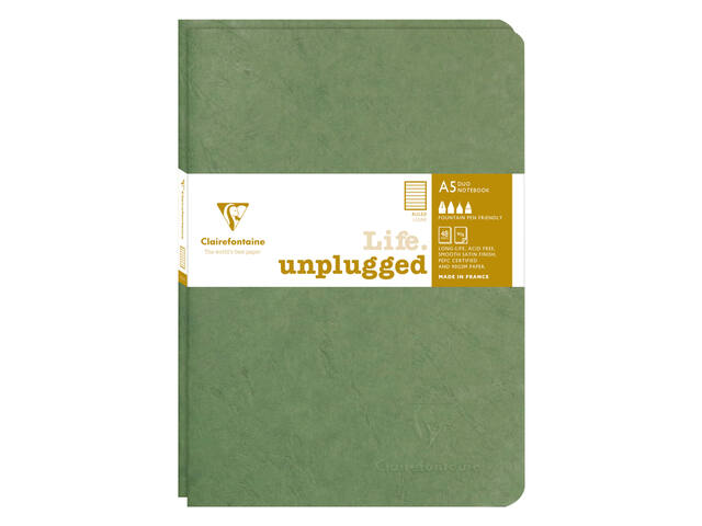 Schrift Clairefontaine A5 lijn 96pag 90gr gn 2st