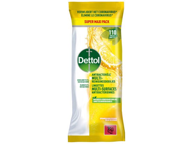 Reinigingsdoekjes Dettol Citr 110st
