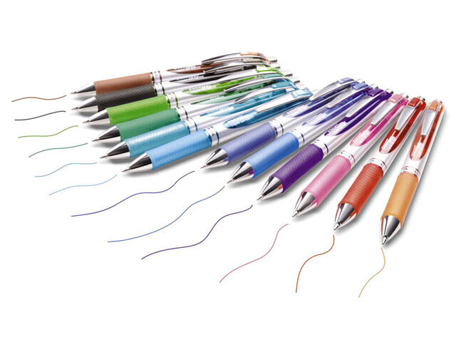 Gelschrijver Pentel BL77 Energel M 12st assorti