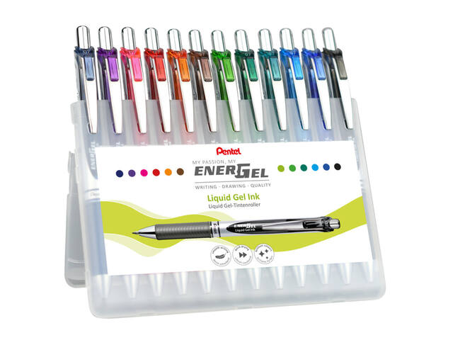 Gelschrijver Pentel BL77 Energel M 12st assorti