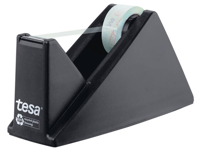 Plakbandhouder Tesa 59045 zwart met 1 rol 19mmx10m