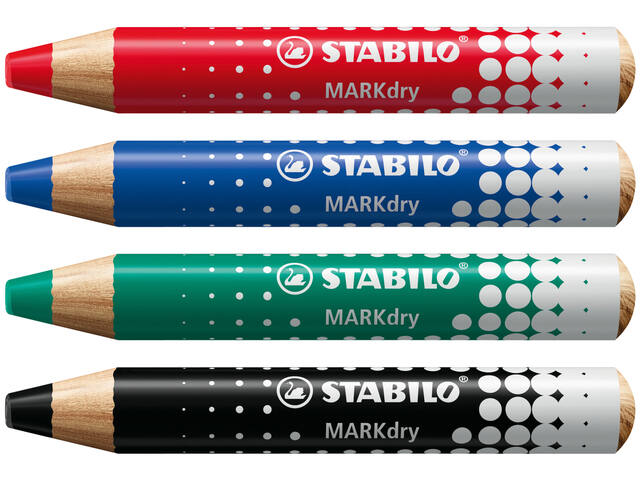 Whiteboardpotlood STABILO MARKdry 648/4 4st ass