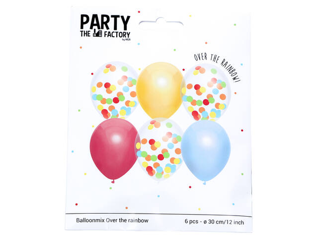 Ballonnen Haza Over The Rainbow 30cm 6st ass