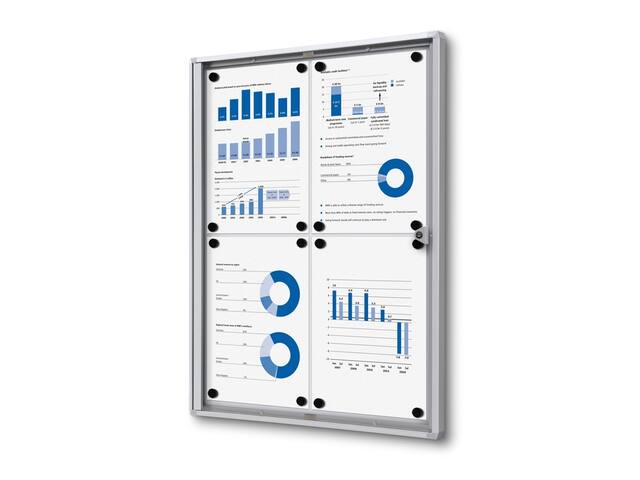 Vergrendelbaar Notitiebord Indoor Economy 4x A4