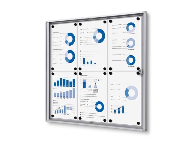 Vergrendelbaar Notitiebord Indoor Economy 6x A4
