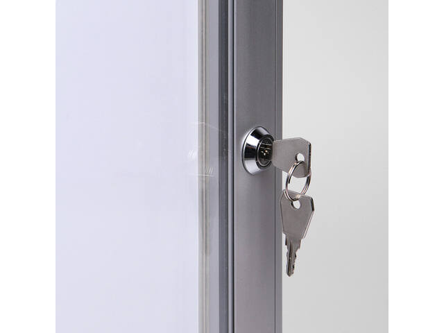 Vergrendelbaar Notitiebord Indoor Zilver 9x A4