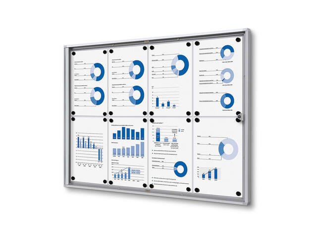 Vergrendelbaar Notitiebord Indoor Economy 8x A4