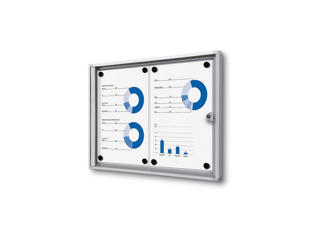 Vergrendelbaar Notitiebord Indoor Economy 2x A4