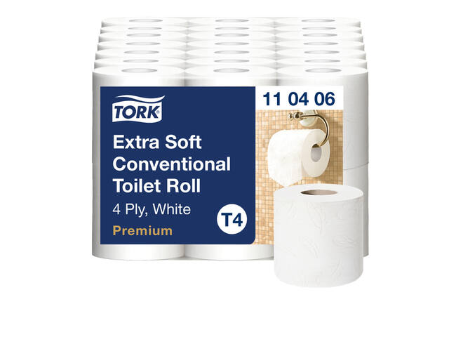 Toiletpapier Tork T4 Premium 4laags 150 vel wit