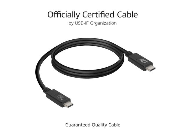 Kabel ACT USB-C USB 4 20Gbps Thunderb. 3 1 meter