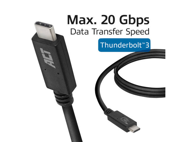 Kabel ACT USB-C USB 4 20Gbps Thunderb. 3 1 meter