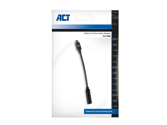 Adapter ACT USB-C naar 3.5mm audio jack 0.1 meter