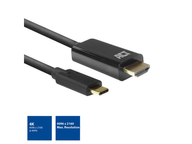Kabel ACT USB-C naar HDMI 4K 60Hz  2 meter