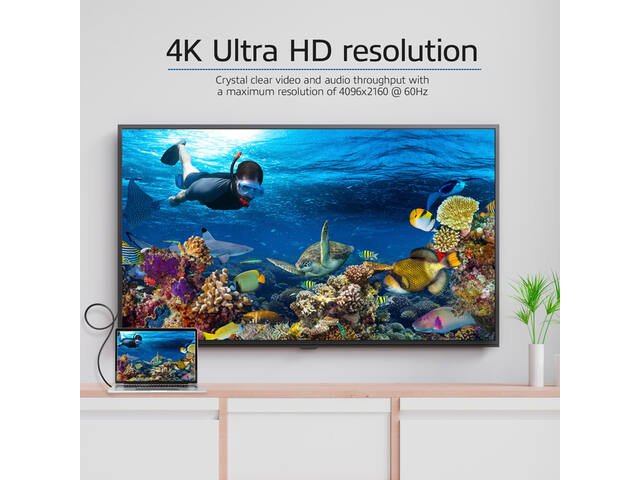 Kabel ACT USB-C naar HDMI 4K 60Hz  2 meter