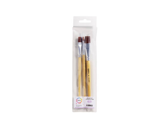 Kwast Qrea synthetisch set a 3 breedtes