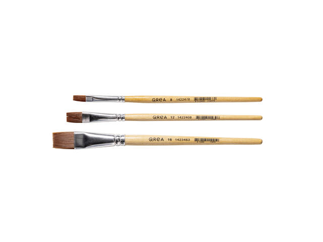 Kwast Qrea synthetisch set a 3 breedtes